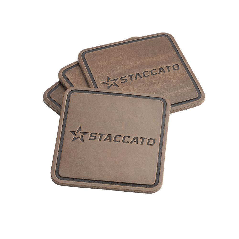 Staccato Leather Coasters - Set of 4